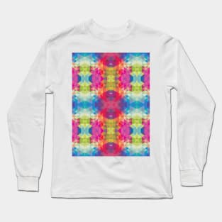 Geometric Fractal Kaleidoscope Rainbow Long Sleeve T-Shirt